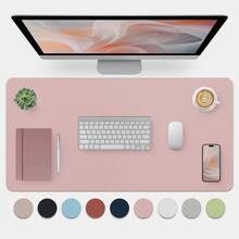 Super Large Mouse Pad, Writing Pad Office Desk Pad, Desk Mat, Waterproof PU Leather + Non-Slip Velvet Surface 35.4" X 16.9" (Pink), Multiple Size Options, Gaming Desk Pad, Desk Protector, Various Colors, Office, Student, Princess Style Pink, Pink, Sky Blue, Study Desk, Long Desk Pad, Home Decor Pad, Scratch Resistant Anti-Glare Leather Coffee Table Mat, Laptop Protective Pad, Waterproof Reusable And Easy-To-Clean, Office Supplies, Study Home Goods,School Supplies,Back To School Gaming Mouse Pad Desk Accessories Office Desk Accessories Mousepad Mouse Pad For Desk - Multicolor - View 2