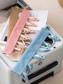 1pc Cloth Hanger Foldable For Travel And Everyday Hanging Solutions, Portable Lightweight Garment Organizer For Home Bathroom And Laundry, Collapsible Drying Rack With Clips For Quick Drying Of Delicates, Space-Saving Clothes Hanger With Frame, Multi-Functional Travel Closet Accessory For Wardrobe Organization And Efficient Air-Drying