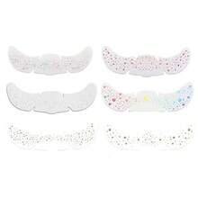 6 张带雀斑的全息贴纸；心形雀斑纹身贴纸；闪光贴纸；防水临时纹身贴纸；带有闪光星星心形圆点图案；派对节日日常化妆品，美容增强。 - 彩色 - 查看 16