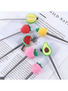 18/9/6/5/4/3/2/1件可爱卡通水果叉，水果、布丁、冰淇淋、甜点、面条、沙拉，不锈钢叉，多种颜色，非常适合甜点和蛋糕，厨房和餐具，返校、自助餐厅、水果、派对、野餐