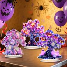 1/3pcs Tree Of Life Desktop Ornaments, Horror Ghost Skull Decorations, Suitable For Home Window Display, Halloween Home Interior Decoration, 2D Acrylic - Halloween Decorations - View 6