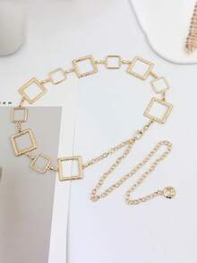 水鑽腰鍊金色金屬腰帶分層身體鏈水晶肚皮鏈派對首飾女士和女孩 - 腰鏈 - 查看 9