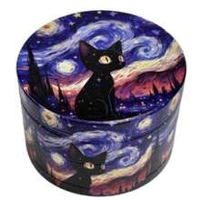 1 件豹纹猫咪图案手动香料/胡椒研磨器，锌合金厨房装饰和家用电器，万圣节和圣诞节派对用品 - 彩色 - 查看 10