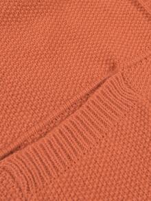 ii Casual Loose Metal Button Knit Cardigan - Orange - View 8