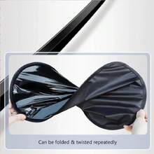 4-Piece Magnetic Car Window Shades Set - Universal Foldable Sunshade Curtain For Cars & SUVs, Heat Insulating & UV Blocking Side Window Shades, Easy Install Inside Car Barrier - 黑色 - 查看 3