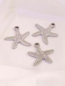 3pcs Stainless Steel Starfish Pendant Findings 18K Gold Plated Ocean Starfish Charms For DIY Jewelry Making Supplies Accessories - Pendants - View 12