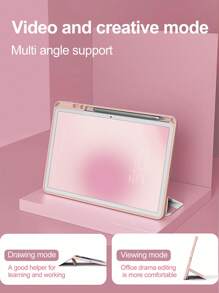 The Beautiful And Cute Pink Color-Coated Letter Double-Sided Acrylic Transparent Crystal Back Cover Is Shockproof. It Is Suitable For IPad 7th, 8th (10.2 Inches) And 10th Generation Protective Cases. It Has A Built-In Pen Slot And Supports Sleep And Wake Functions. It Is A Holiday Gift And A New Year Gift.