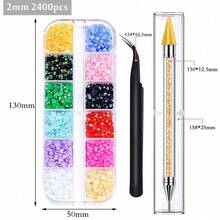 12pcs Resin Diamond Gems, Assorted Sizes, AB Flat Back Round Rhinestones, 3D Colorful Gemstone Jewels For DIY Decoration On Shoes, Clothing, Apparel, Phone Cases