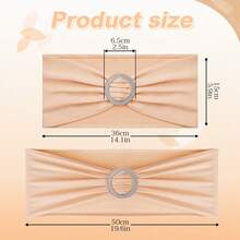10/30/50/100pcs Chair Back Belt With Bowknot Chair Strap With Slider Adjustable Elastic Bowknot Chair Back For Hotel Wedding Banquets Restaurant Parties Birthday Events Outdoor Graduation Parties Wedding Decoration - 香檳 - 查看 5