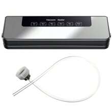 5-In-1 Food Vacuum Sealer Machine With Powerful Suction, Dry And Moist Food Fresh Sealing Machine For Meat, Vegetables, Millet (Sliver)