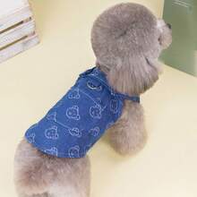 牛仔衬衫、牛仔T恤、宠物服饰、狗狗服装、猫咪公主裙、洋娃娃吊带裙、春夏新款百搭连衣裙、狗狗服装、泰迪犬服装、时尚公主裙、休闲牵引带、时尚牛仔