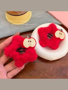 2 chiếc kẹp tóc hình quả táo hoạt hình, kẹp tóc mái bên hông, phù hợp cho các cô gái cá tính, phụ kiện tóc đa năng và dễ thương, đồ dùng học tập, phụ kiện đội đầu, kẹp tóc. - Nhiều màu - Xem 10