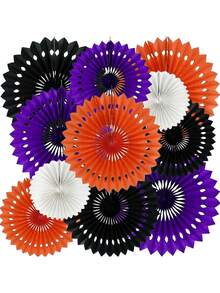 5pcs/Set Hanging Honeycomb Circular Paper Fan Decorations, Multi-Color Options For Self-Use Combination, Suitable For Various Party Backdrops, Theme Gatherings Decor, Party Decorations