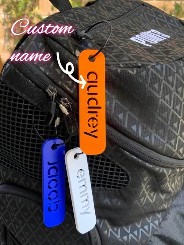 Custom 3D Printed Personalized Keychain - Custom Gift Keychain - Back To School Gift - School Bag - School Bag Label - - Small Gift - Back To School Gift For Boys