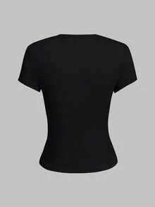 XLLAIS 女士夏季短袖 100% 纯棉 T 恤，休闲运动弹力白色上衣