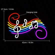 Vibrant Music Note Neon Sign: USB-Powered, Wall-Mountable, And Perfect For Bars, Music Parties, Nightclubs, Studios, Or As A Gift