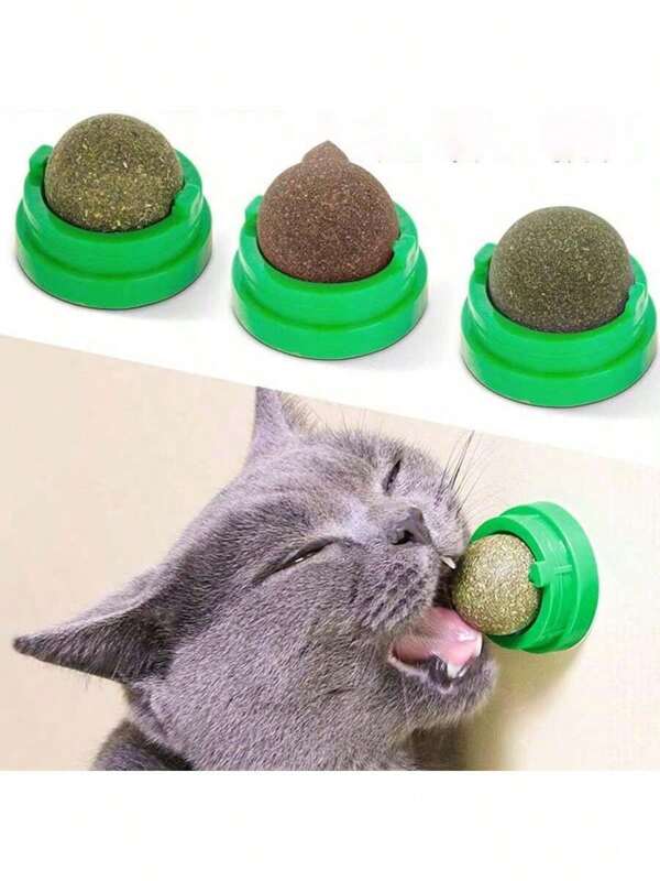 Boule autoadhésive anti-perte amusante pour chat "Lick Lick", bâtonnet à mâcher pour chat, jouets pour chat en forme de sucette