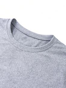 男士休闲简约字母印花短袖T恤