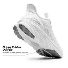 Women's Slip On Walking Shoes Running Comfortable Tennis Breathable Non Slip Athletic Gym Workout Cross Training Sneakers - trắng - Xem 6