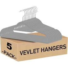 100/60/20/10/5 Packungen Premium Samtkleiderbügel mit Krawattenhalter - rutschfeste und belastbare Kleiderbügel (42cm), 360° drehbare Haken für Jacken, Hoodies, Pullover - platzsparende Samt-Anzugbügel