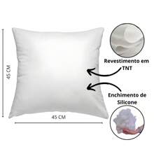 Kit 02 04 06 Unidades Enchimento Almofada Refil 45x45 Fibras Siliconada
