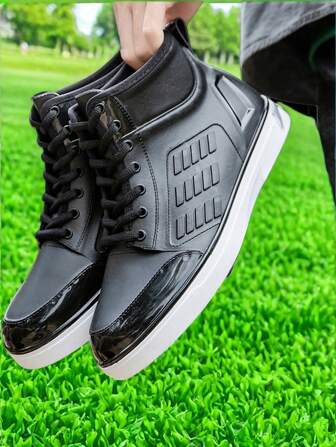 Heren casual waterschoenen, modieuze rubberen laarzen, nieuwe waterdichte slipvaste regenlaarzen voor heren