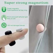 4pcs Hijab Pins, Muslim Multi-Purpose Hijab Magnetic Clips, Safety Pins, For Shawl, Shirt, Clothes, Pants, Scarf - Multicolor - View 4