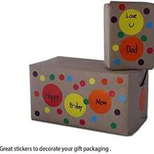 圆形贴纸标签，19mm彩色圆点贴纸16张日历宣传册办公贴纸，文具（多色）， - 彩色 - 查看 6