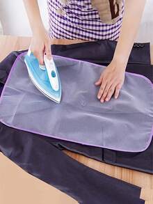 غطاء لوح الكي المصنوع من الشبك 1/2 قطعة، وسادة الكي من مادة شبكية مقاومة للحرارة المرتفعة، شبكة عازلة للكي، شبكة منزلية، وسادة كي مصنوعة من شبكة عازلة للحماية، بألوان عشوائية، تنظيم وتخزين الملابس