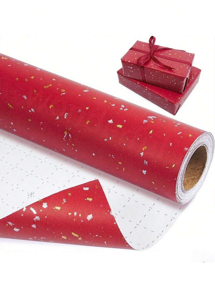 1 Cuộn Giấy Gói Quà Kim Loại Mờ, Giấy Màu Trơn, Giấy Gói Quà, Thích Hợp Cho Đám Cưới, Ngày Valentine, Sinh Nhật, Giáng Sinh, Tự Làm Bó Hoa Và Các Dịp Khác, Giấy Gói Quà Giáng Sinh Kim Loại, Giấy Trang Trí Giáng Sinh Tự Làm, Họa Tiết Trơn, Giấy Gói Mờ