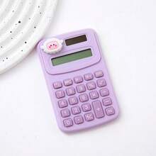 1 Pc Macaron Color Cat Small Portable Calculator, 8-Digit, Highly Attractive And Compact Mini, Student Classroom Mathematics Addition, Subtraction, Multiplication And Division Computer, Accounting Use Scientific Calculator