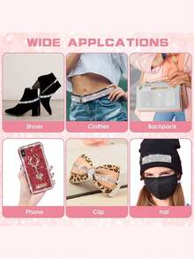 1 条 90 厘米水钻丝带，无限长自粘水钻贴纸丝带，闪闪发光的水晶钻石装饰丝带 - 彩色 - 查看 7