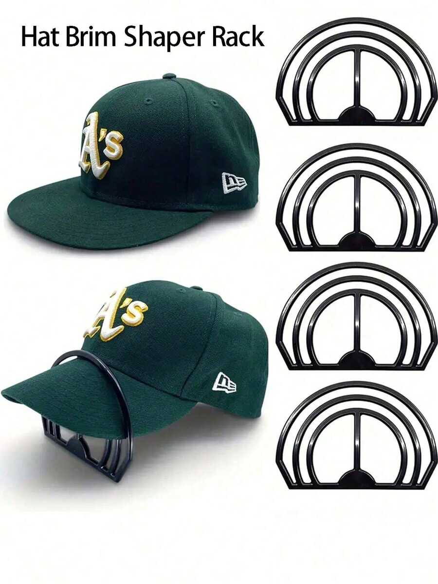 1 pieza Soporte para dar forma al ala del sombrero, accesorio curvo independiente para dar forma a gorras, herramienta portátil para dar forma a gorras de béisbol con ajuste regulable - Ver 1