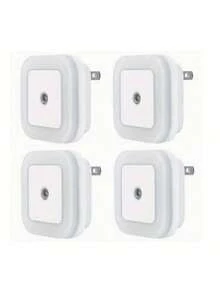 6个智能感应插电式小夜灯，LED方形氛围灯，婴儿房夜灯，节日装饰灯，适用于家居、墙壁、厨房、游戏室、派对、生日、婚礼、卧室、书房、浴室、毕业典礼、学校、餐厅、酒吧等场所。 - 美規A型插(110-127V) - 查看 11