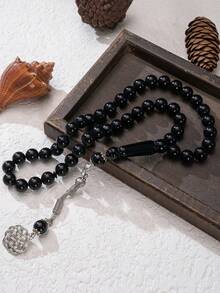 45 颗 10 毫米黑玛瑙穆斯林念珠念珠 Misbaha Tasbih 适用于礼拜、朝圣 - 彩色 - 查看 12