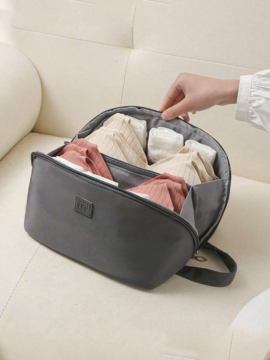 1pc Multifunctional 3-In-1 Bra, Panty, Socks Travel Organizer Bag For School School Accessories School Stuffdorm Room Essentials Clothes Organizer Closet Organization And Storage Bedroom