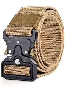 帆布腰带，男士快拆户外运动裤腰带，休闲工作裤腰带，理想的情人节礼物之选，适合休闲、商务、男友、丈夫、父亲等男士场合，日常穿着，时尚百搭，适合青少年、户外、度假、运动、旅行、街头、波西米亚风、复古秋季、万圣节等秋冬季配饰，适合青少年、青年、男士，休闲、户外、运动、度假、毕业礼物、生日礼物、日常穿着 - A - 查看 7