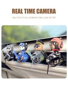 1 PIEZA Ambientador de coche sin perfume con hélice giratoria DIY, divertido y refrescante, con diseño de oso capitán, perro husky de dibujos animados, para salida de aire acondicionado de vehículo, difusor de avión, accesorio interior decorativo con ventilador y molinete - Avión agitador sin olor - Ver 6