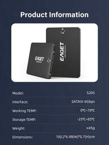 Portable SSD,2T SSD Internal Solid State Hard Drive 2.5inch SATA III Internal SSD , Up To 550MB/S Upgrade PC Or Laptop Memory And Storage For IT Pros, Creators, Everyday Users