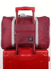 1pc Foldable Large Capacity Travel Bag, Lightweight Luggage Duffel Bag Suitable For Sports, Travel, Vacation, Back To School, Weekend Trip, Overnight, Travel Storage, Airport Travel Clothes, Travel Essentials, Luggage Bag, Christmas Gift Ideas, For Women, Girls, Mom, Mother's Friend, Birthday, Fitness Bag, Sports Bag, Training Bag, Holiday, Thanksgiving, Thank You Gift
