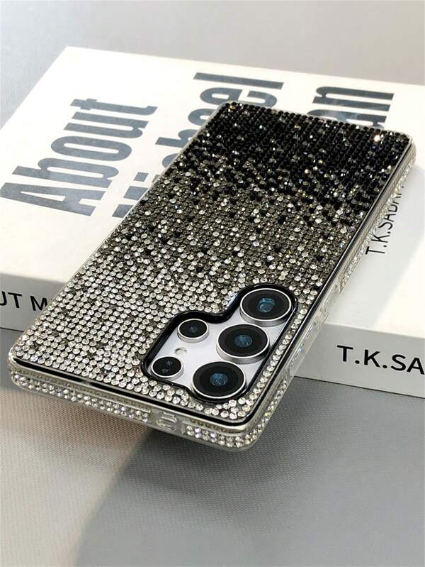 Sequins Luxury Gradient Shiny Rhinestone Phone Case Compatible With Samsung Galaxy S25 S24 Plus S23 S22 Ultra Stylish Bling Protect Back Cover