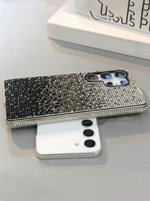 Sequins Luxury Gradient Shiny Rhinestone Phone Case Compatible With Samsung Galaxy S25 S24 Plus S23 S22 Ultra Stylish Bling Protect Back Cover