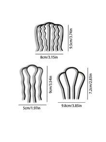 6 件套发梳套装 - 齿 U 形发叉夹齿发髻 - 复古风格发饰，适合卷发或正常发质的女性 - 无香型，黑色发夹，适合经典发型，适合所有发质，复古简约优雅的伴娘发夹，适合送给朋友、情侣、老师、新娘婚礼伴娘纪念品、日常休闲装发夹，便携，适合旅行和外出 - 彩色 - 查看 5