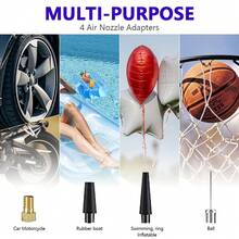 Multipurpose Air Pump Built-In Powerful Motor With 5 Inflation Modes 3 Lighting Modes Window Breaker Seat Belt Cutter The Best Gift For Men - Black - View 8