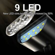 9个太阳能LED射灯，防水户外花园小径景观灯 - 黑色 - 查看 10