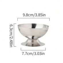 1 件不锈钢抛光圆形甜点碗 - 防锈，优雅的金属表面，非常适合节日娱乐和日常使用，节日餐具 | 光滑的金属表面 | 防锈材料