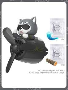 1 pieza Ambientador de coche con forma de hélice giratoria de conejo/panda/perro, difusor de aromaterapia con ventilador, colgante de aroma, decoración interior, regalo para conductoras en Pascua