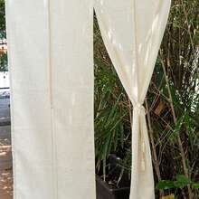 1pc Japanese Style Doorway Curtain Without Rod, Suitable For Bedroom, Entryway, Kitchen, Room Divider, Half Curtain