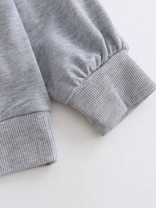 Teen Girls Pullovers, Long Sleeve Hooded Sweatshirts For Teen Girl, Older Teen Girl And Teens. Simple And Stylish With No Pockets, Perfect For Casual Everyday Wear, With Rich Print Details, Perfect For Fall And Winter. - Grey - View 5