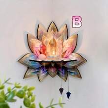 1pc Bohemian Style Cute Floating Shelf, Wooden Flower Floating Rack, Wall Crystal Storage Rack, Minimalist Home Decor Pendant, Crystal Oil Display Stand, Wall-Mounted Wooden Rack, Wall Decor Gift For Birthday, Graduation, Bedroom, Living Room, Bathroom, Kitchen, Office, Home Decoration